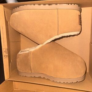 UGG Tan Suede Slides